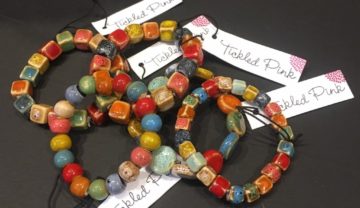 Bracelet Set of 3, Clay Beads