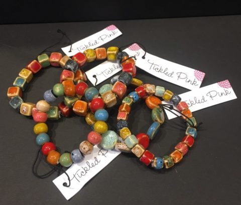 Bracelet Set of 3, Clay Beads