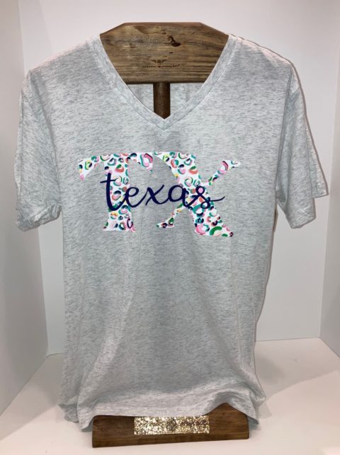 T-Shirt, TX Pink Leopard