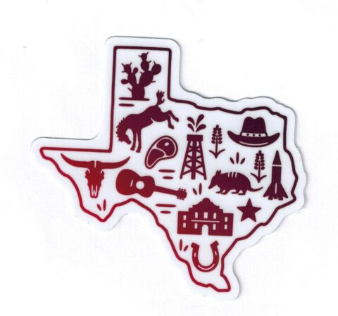 Sticker, Texas icons