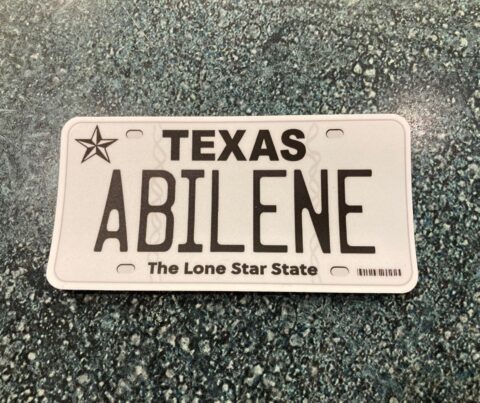 Sticker, Abilene License Plate