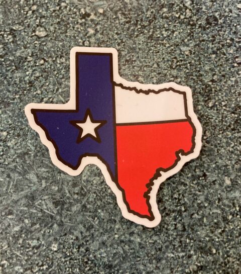 Sticker, Texas Shape Flag