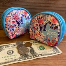 Coin Purse, Blue Floral