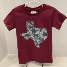 T-Shirt for Kids, Maroon Camo