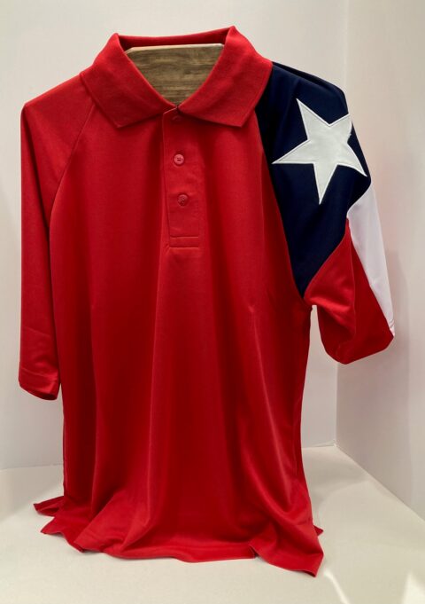 Polo Shirt for Men, Texas Flag sleeve